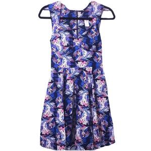 Modcloth Ixia Floral Sweetheart Fit Flare Flowy Pleated Whimsical A-line Dress S